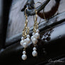 Out of Asia Original DesignGold & Pearls Chandelier Earrings - OutOfAsia